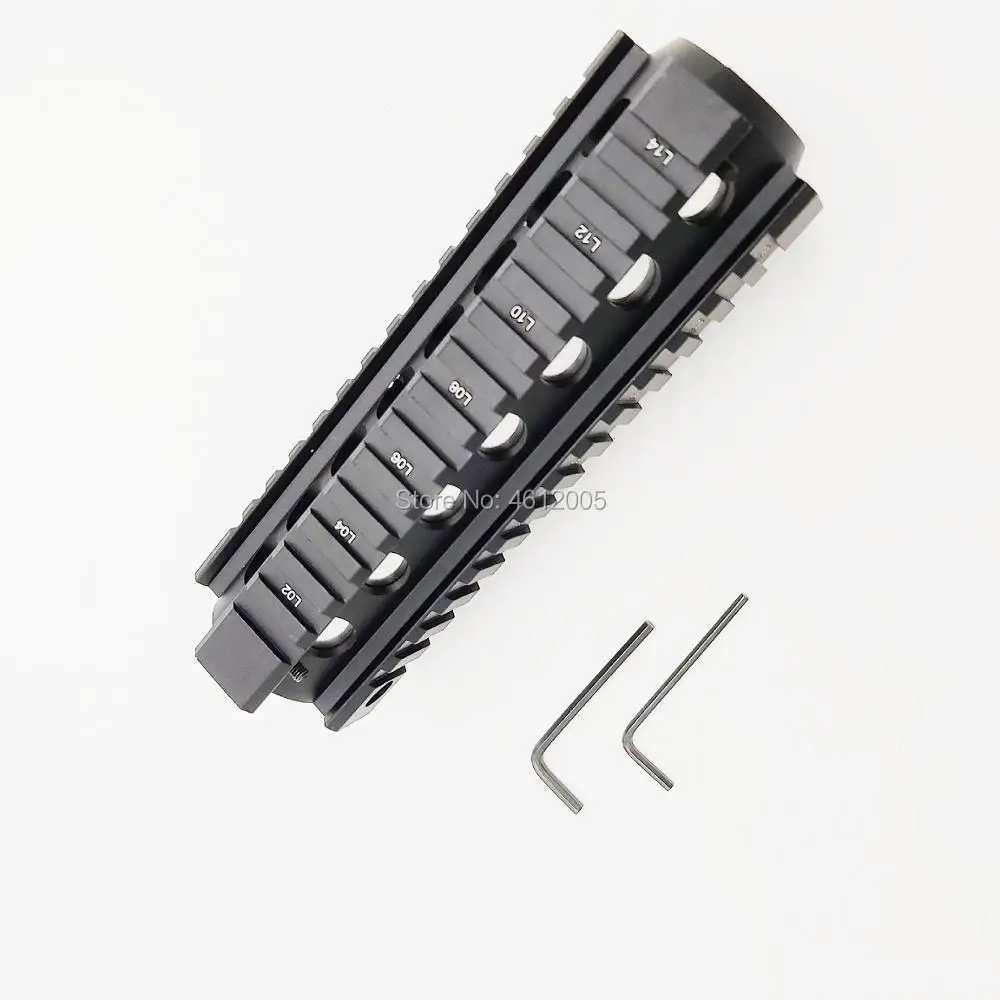 AR 15 Drop In Quad Rail Two Piece Handguard Aluminum 6 7 inch для M4 M16 AR15 Handguard|Кронштейны и аксессуары