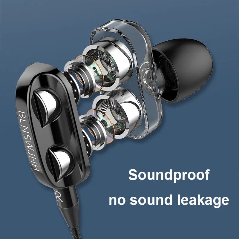 4 вида цветов спортивные наушники Quad core Bass Стереонаушники с проводным