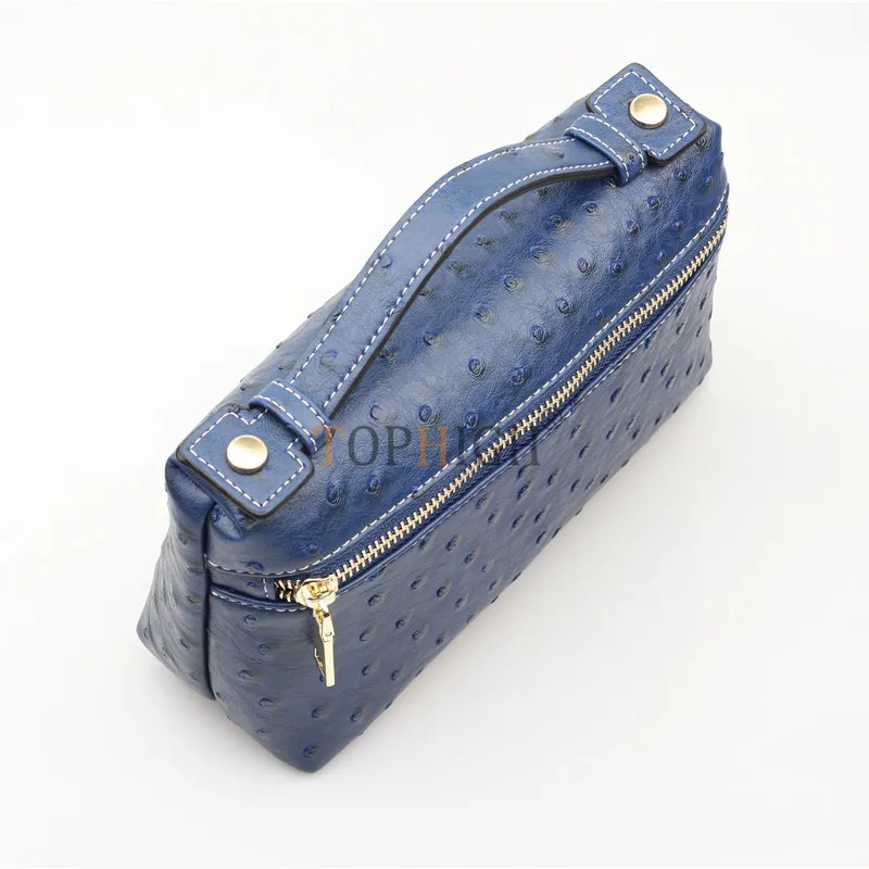 TOPHIGH Blue Ostrich индивидуальный дизайн Змеиный узор натуральная кожа маленькая