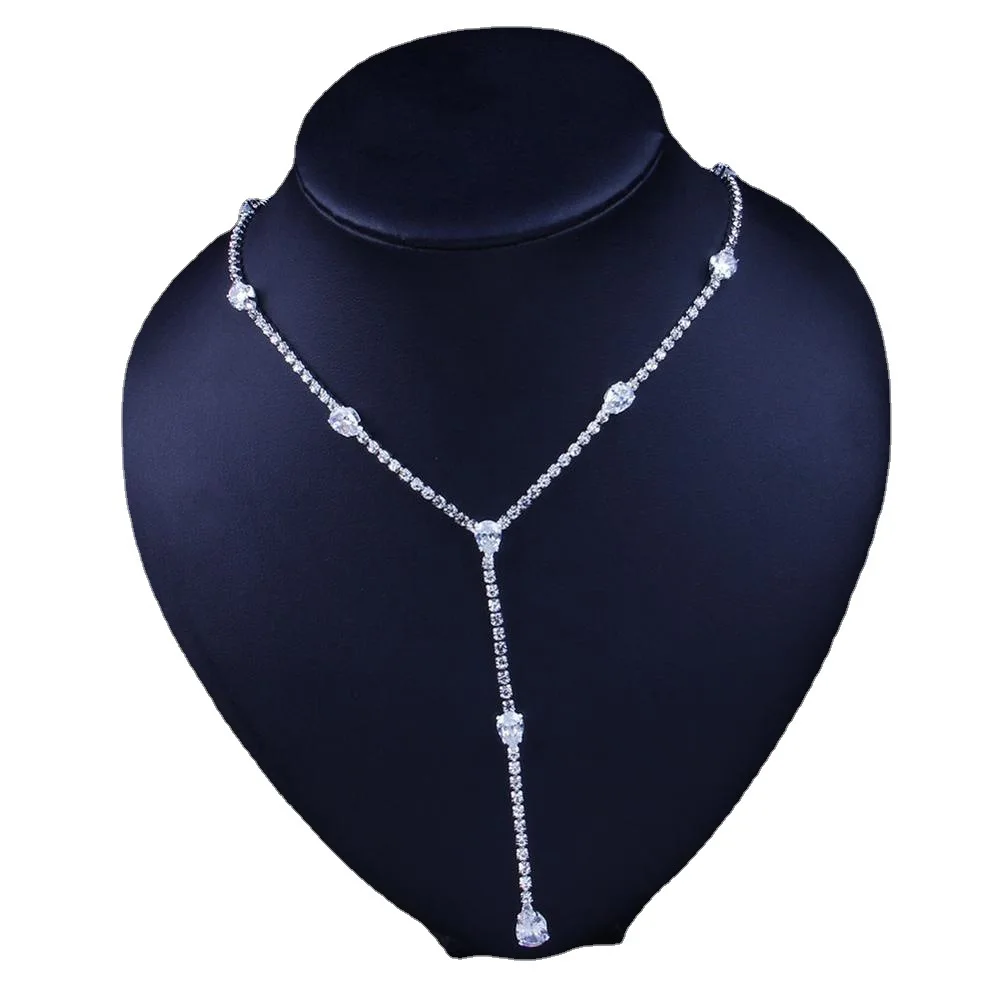 Ожерелье Stonefans в виде капель воды для женщин персонализированное модное