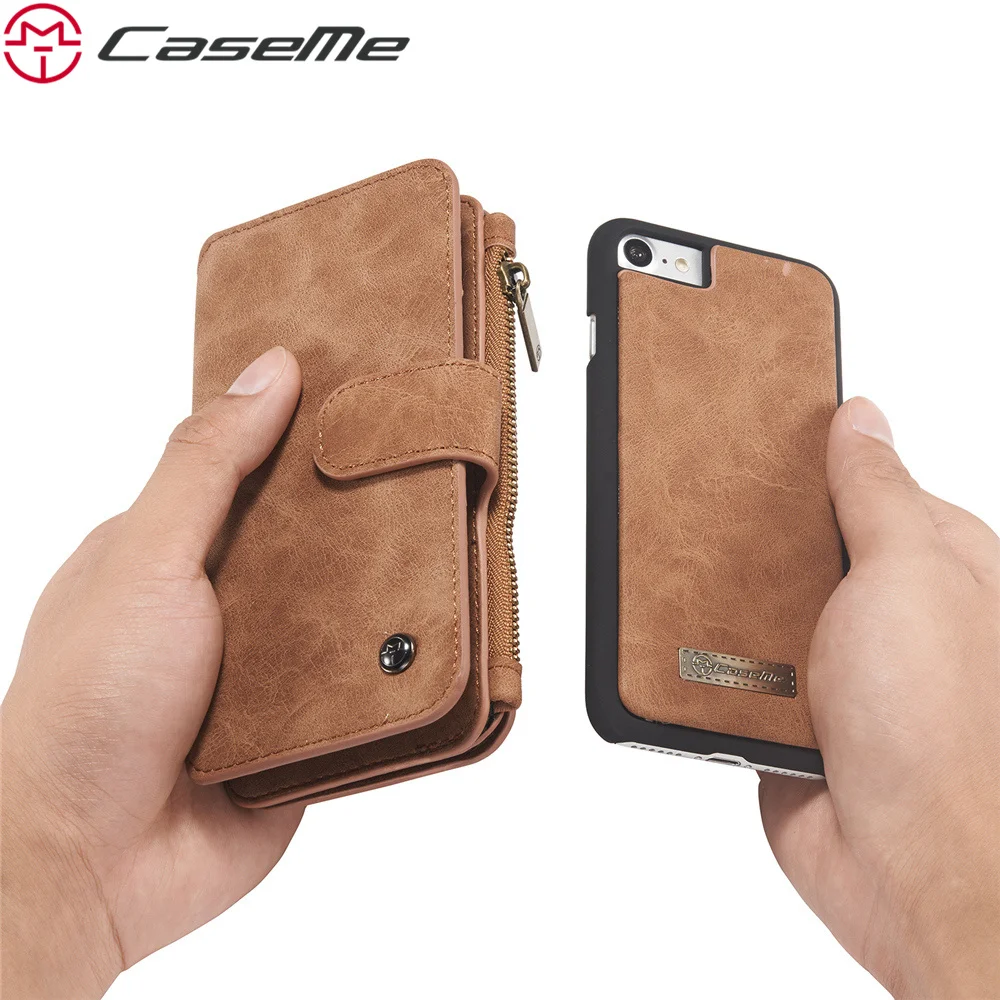 

Retro Leather Case Zipper Phone Case For iPhone 11 Pro Max X XS MAX XR 5 6 6Plus 6s 7 8 Plus Card Wallet Bag Magnetic Back Cover