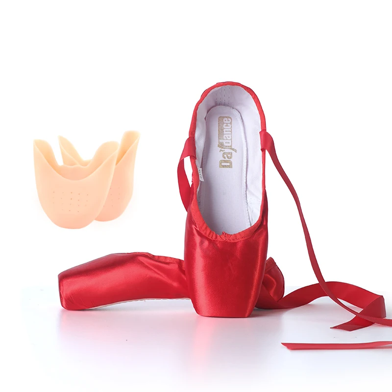 

Red Ballet Pointe Shoes Satin Ballerina Ballet Shoes Girls Women Ballet Dance Wear Practice Lesson Performance Swan Lake