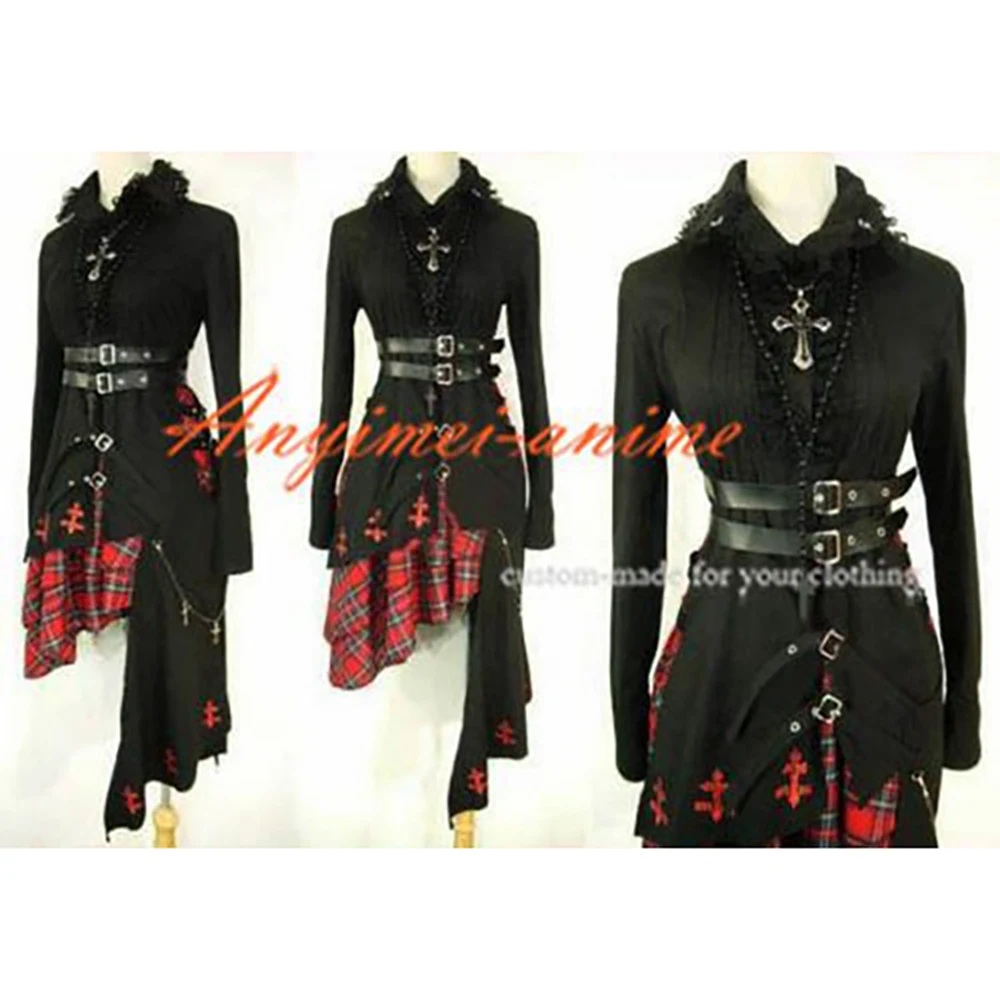 

fondcosplay Gothic Lolita Punk Fashion black cotton Dress Cosplay Costume Tailor-made[CK349]