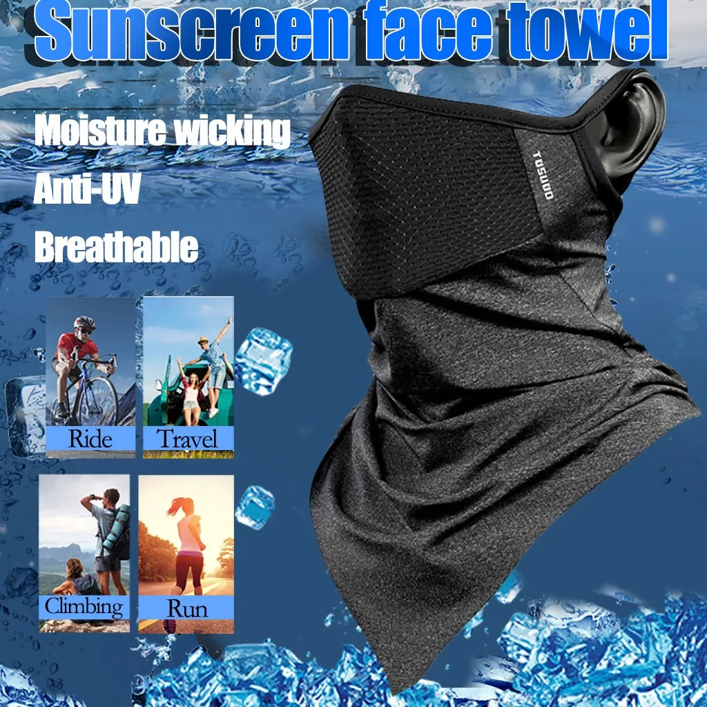 

Cycling Bike Bicycle Absorb Sweat Riding Scarf Bandana Breathable Scarf Men Outdoor Sunscreen Half Face Mask Neck Gaiter