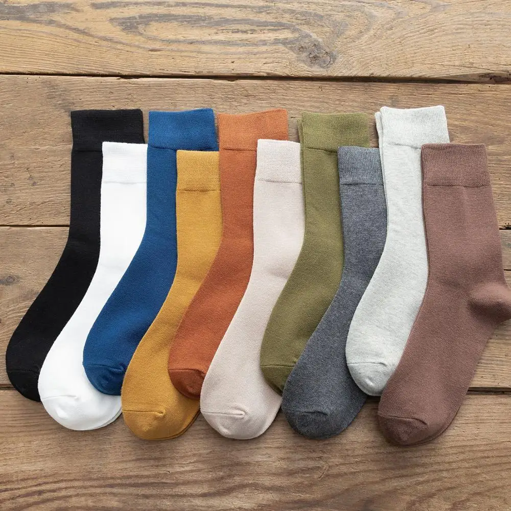 

3Pairs Brand New Men's Cotton Socks for Man Black Business Breathable Autumn Winter Male Crew Socks Meias Hot cheap price Sokken