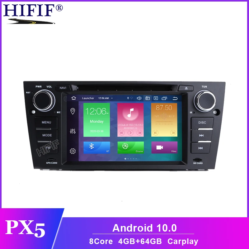 IPS DSP 7 &quotAndroid 10 четырехъядерный автомобильный DVD-плеер GPS-навигация для BMW E90 Sedan E91