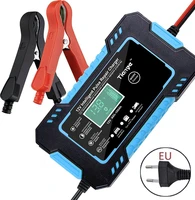 12v 6a full automatic intelligent lcd display car battery charger smart power puls repair charger for wet dry lead acid battery