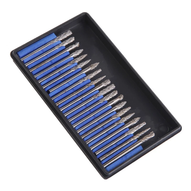 

20 Pcs Electric Drill Tungsten Steel Grinding Head Tungsten Carbide Burrs Sets R9UC