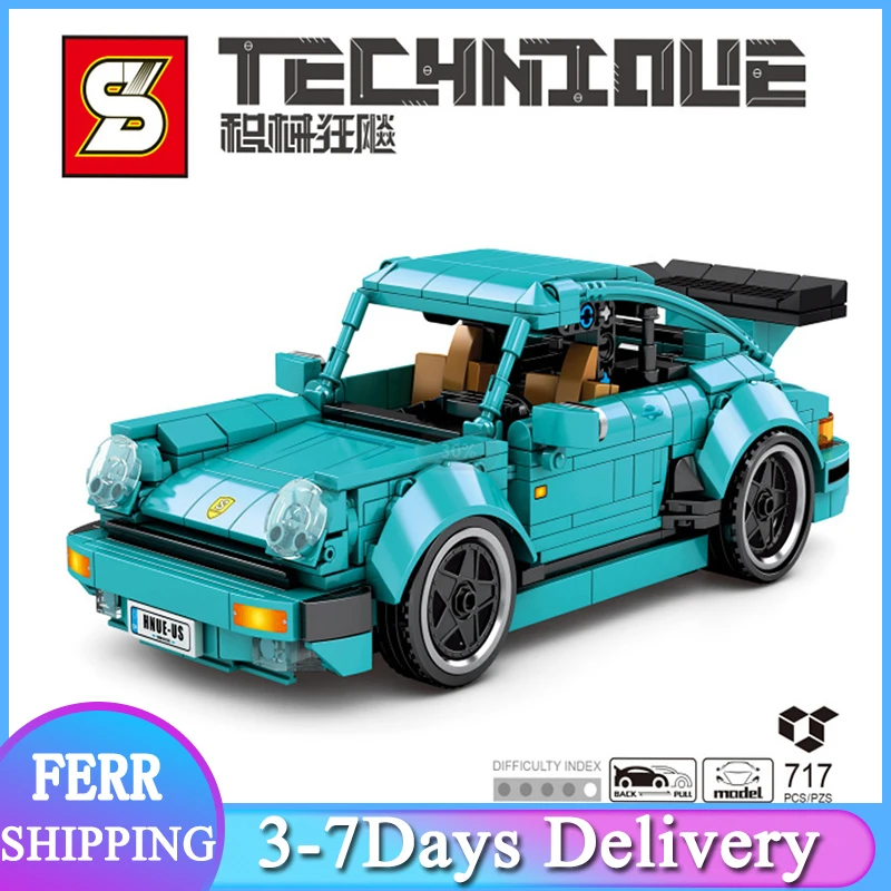 

2021 8310 MOC технисветильник-голубой Супер гоночный автомобиль Механическая уличная улучшенная модель 717 шт. строительные блоки кирпичи игрушк...