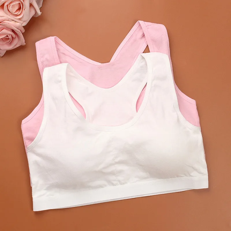 Хлопковое мягкое нижнее белье для девочек подростков бюстгальтеры спортивный