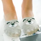 Короткие женские носки, весна-осень, женские лодочные носки, невидимые, забавные, Нескользящие, лоферы, хлопковые, короткие носки, 1 пара