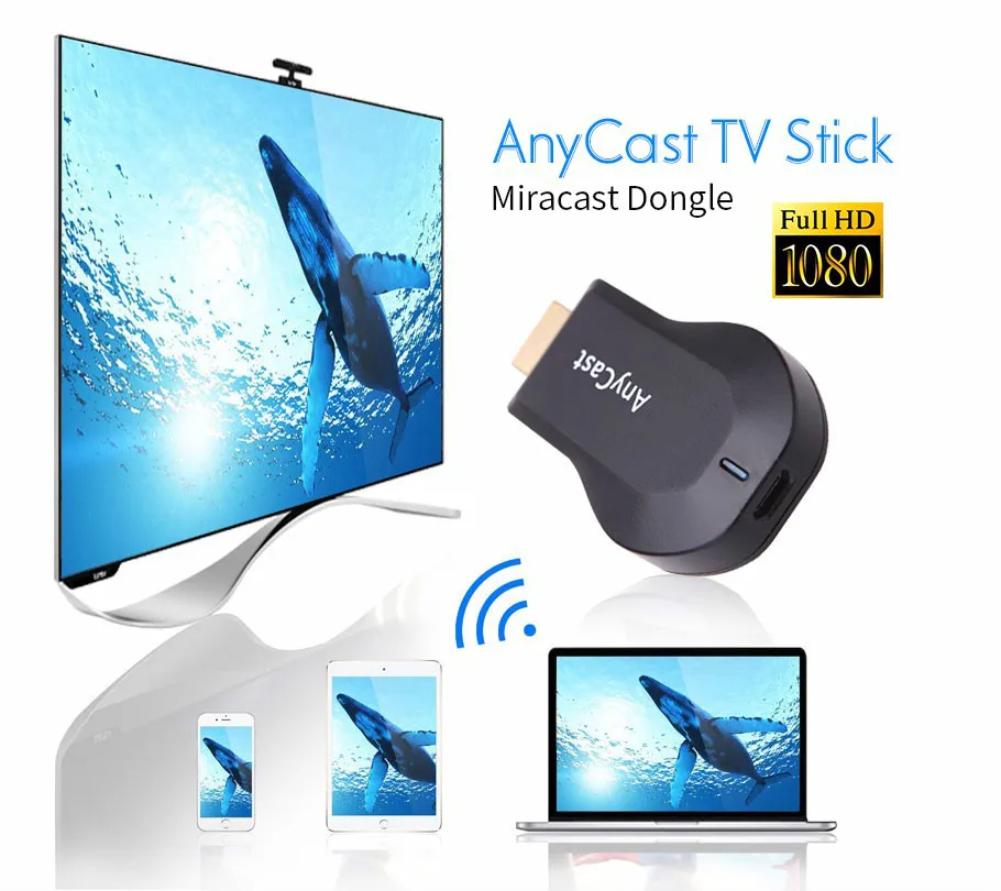 Адаптер для телевизора Anycast M2 Plus Miracast 1080P Wi-Fi Ios и Android | Электроника