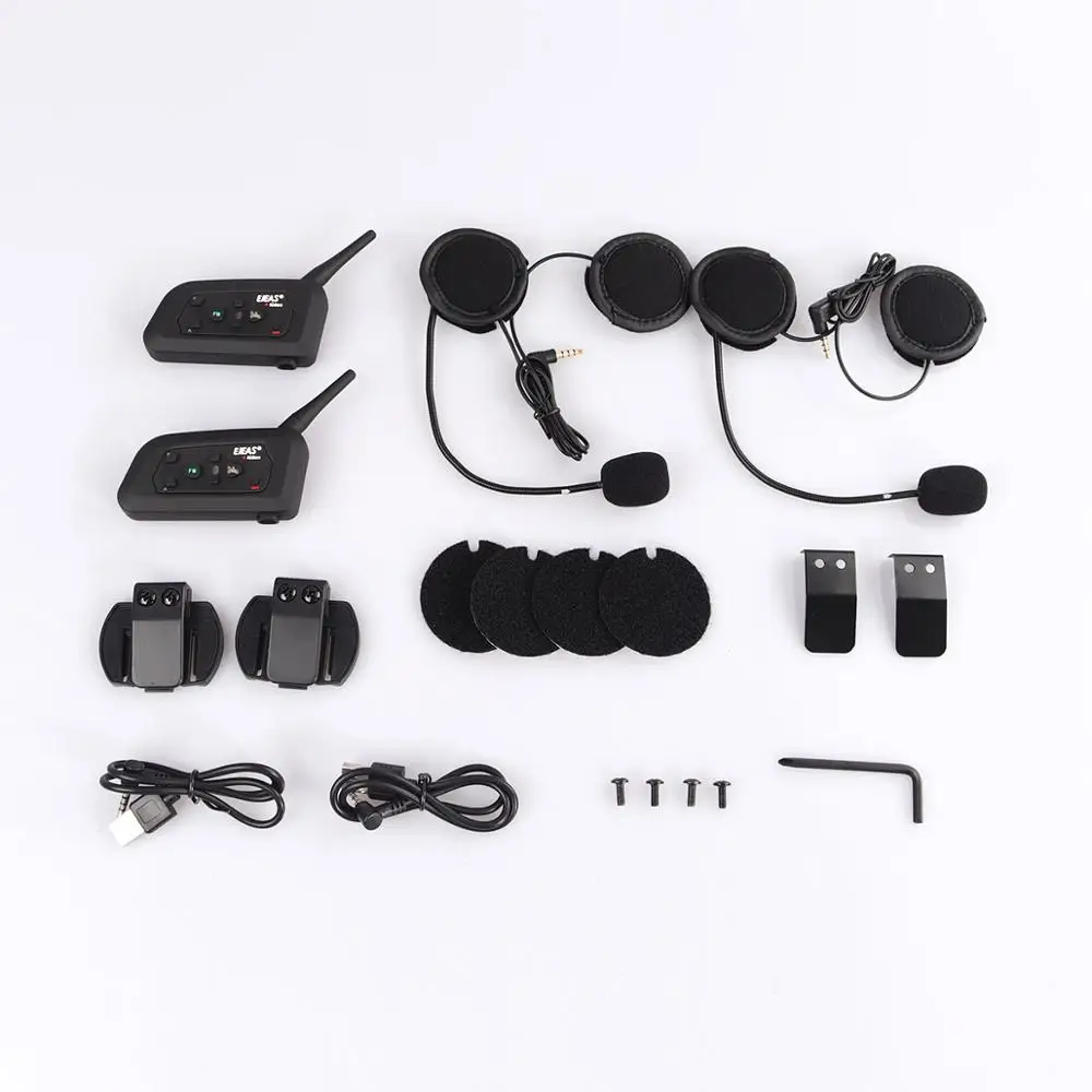 Беспроводная Bluetooth-гарнитура для мотоциклетного шлема 2 шт. | Автомобили и