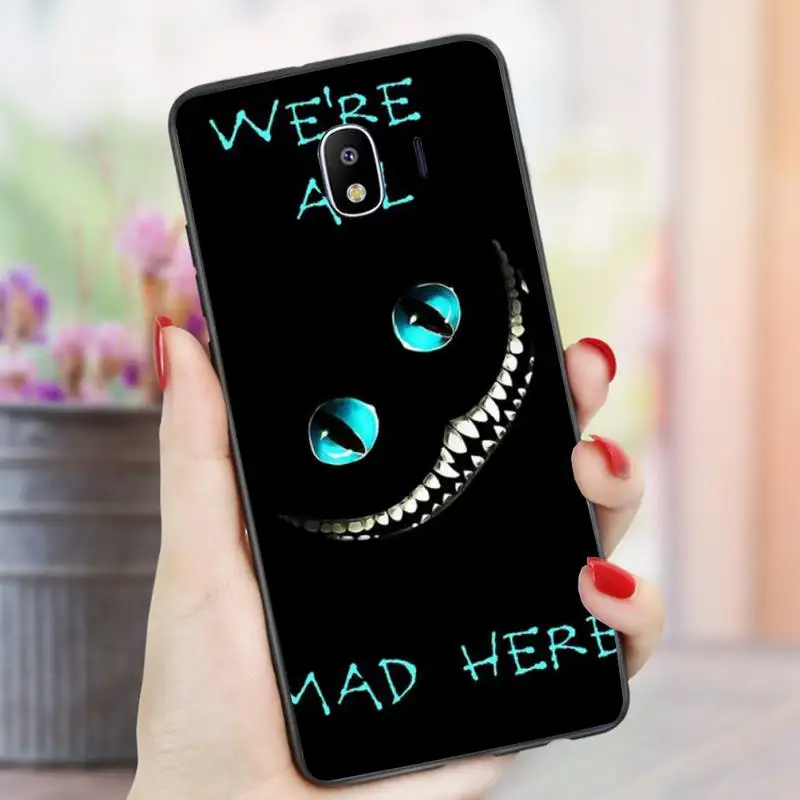 

Alice in Wonderland Cheshire Cat Phone Case for redmi 5 plus 6A 7A 8A 9A note 7 8T 9S Black Soft pro max nax fundas cover