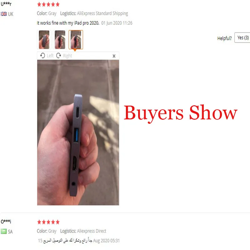 

USB USB-C Mobile Pro Hub Adapter with Type-C PD Charging 4K HDMI USB 3.0 & 3.5mm Headphone Jack For 2020 iPad Pro Tablet Hub