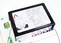 magnifying equipment desktop magnifying glass led with lamp reading elderly children students 3 times a4 large lens