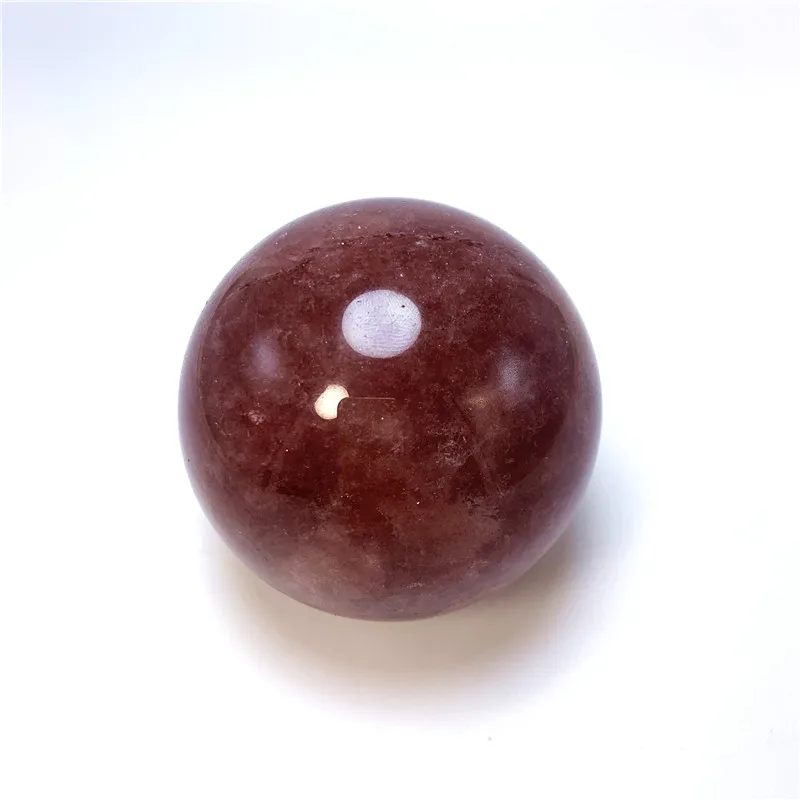 

New arrivals 70-80mm energy globe Natural red strawberry quartz ball reiki healing crystals sphere for home decoration
