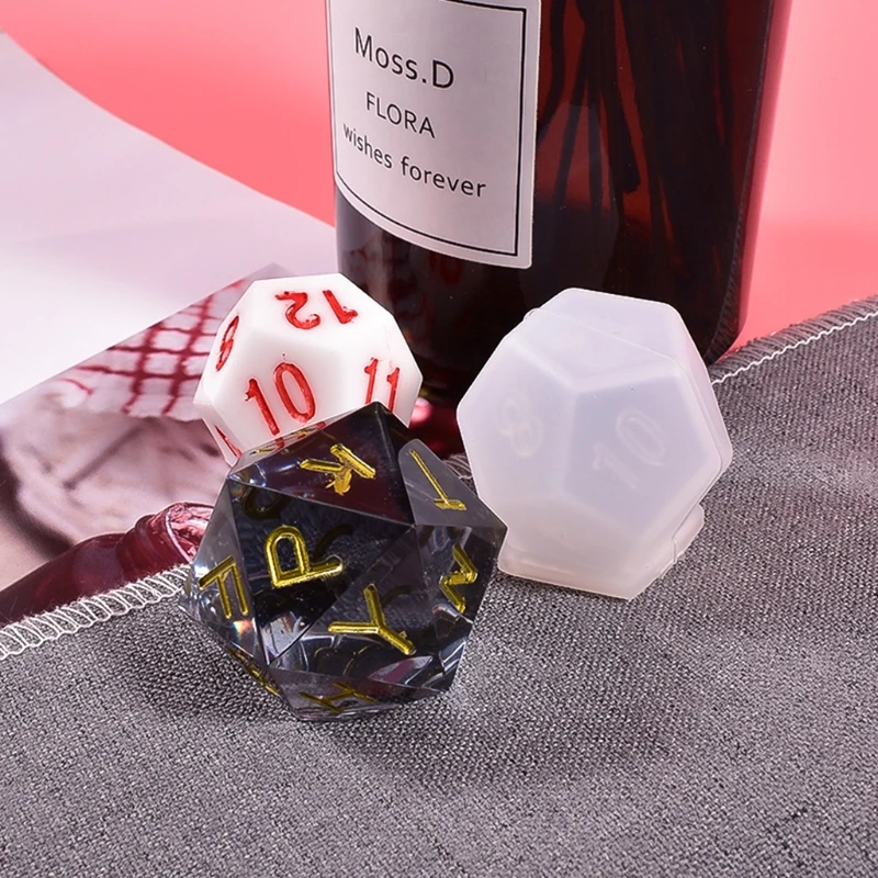 

15 Shapes Irregular Dice Epoxy Resin Mold Multi-spec Digital Game Silicone Mould Q0KE