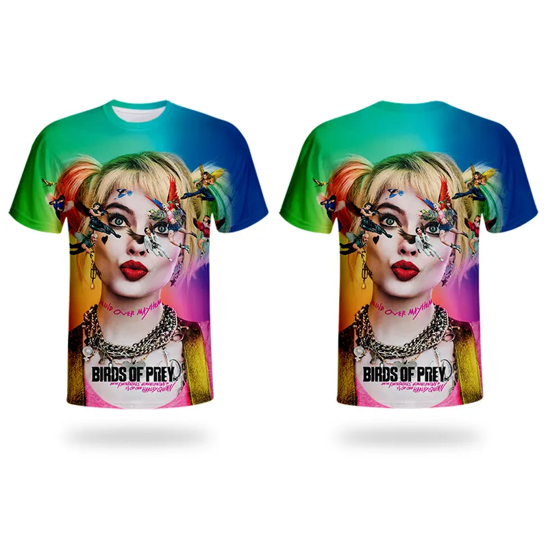 Футболка Harley Quinn WHOSONG с объемным рисунком Классическая мужская футболка коротким