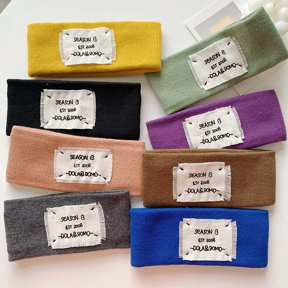 

Cool Couple Female Letter Knitted Sports Winter Letter Headband Hair Accessories Korean Style Headwear Women Hairband
