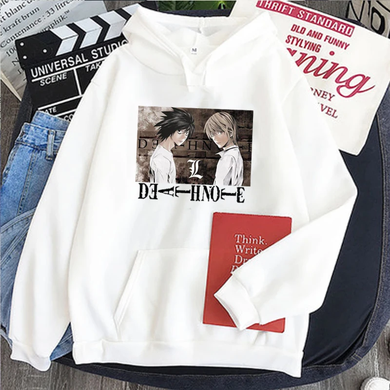 

Hot Anime Cartoon Death Note Men Women Hoodies Sweatshirts Printed Unisex Long Sleeve Pullovers Tracksuits Hip Hop Clothes