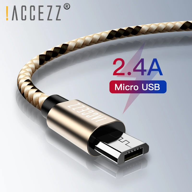 

!ACCEZZ Micro USB Cable Charging Data Sync For Samsung Galaxy S7 For Huawei For Xiaomi Redmi 4X 4A Android Smartphone Fast Cord