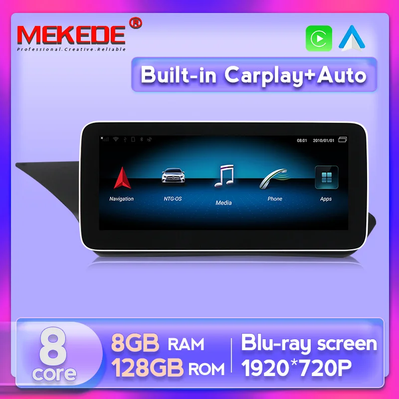 

8 + 128 ГБ Android 2009, Автомобильная gps-навигация для Mercedes Benz E Class W212-2015, встроенный carplay + auto X, Blu-Ray экран