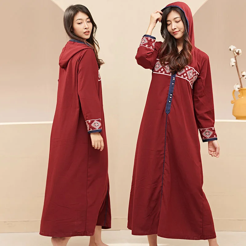 Женское платье-Абая с вышивкой, модель 2021, искусственное мусульманское платье-кафтан, мусульманский хиджаб, Дубай, Турция Djellaba Femme PW178