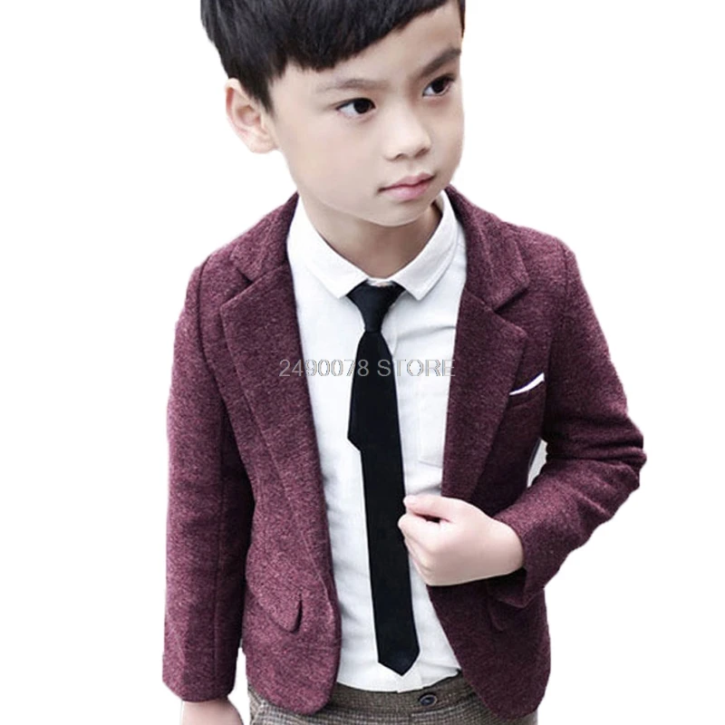 Новый дизайн блейзеры с принтом в горошек для мальчиков детский модный весенний