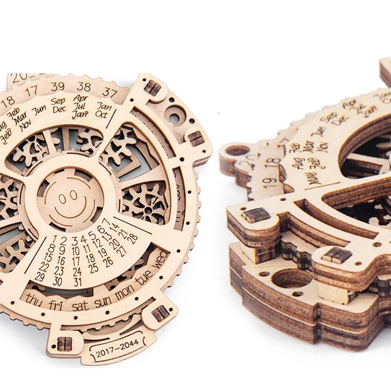 

Creative Unique DIY Assembly To 2044 Perpetual Calendar Set Kit 3D Puzzle Wooden Toys for Children Science Educational Toys