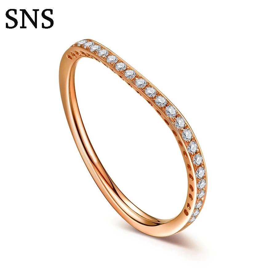 

Real Diamond Engagement Band Solid 14K Rose Gold Jewelry 0.12ctw Round Shape Natural Diamond Rings For Women