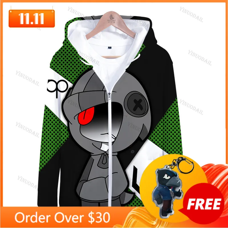 

Boys Girls Cartoon Jacket Tops Teen Clothes Colt Nita Star 3 To 14 Years Spike Kids Hoodies MAX BUZZ Game 3D Printed Sweatshirt