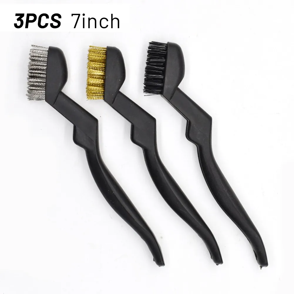 

Paint Wire Brush Steel Upholstery Wire 3pcs Brass Brush Coated Mini Nylon