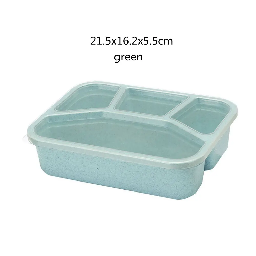 K Портативный Ланч-бокс из пшеничной соломы Bento Box с отсеками посуда для детей дома для школы и пикника пищевой контейнер для микроволновой печи - Цвет: K