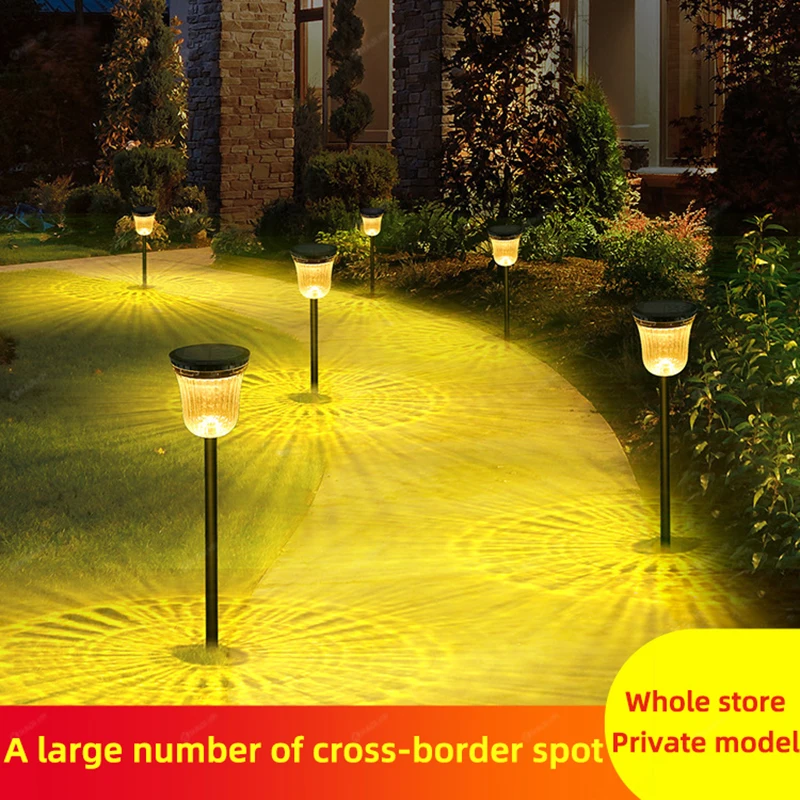 

Напольная Лампа на солнечной энергии, уличный светодиодный водонепроницаемый светильник для двора, сада, ландшафта, газона