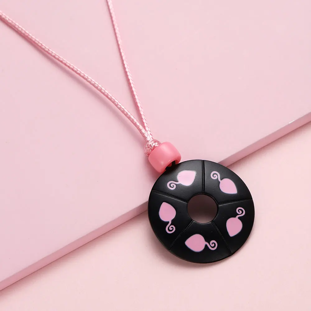 

Harong Miracle Ladybug Necklace Rope Exquisite Ladybug Chat Noir Kids Punk Jewelry Pink Round Pendant Necklaces for Girls Gift