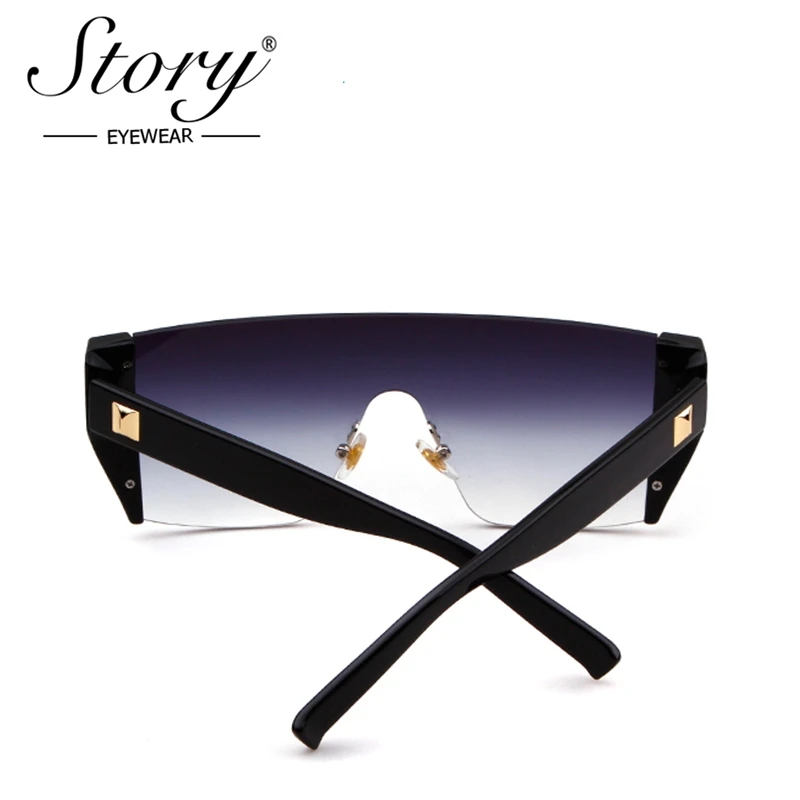 Очки солнцезащитные женские без оправы с заклепками и защитой UV400|glasses for driving|brand