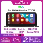 8G 256G 12,3 дюйма Android 11 BT Carplay Автомобильный DVD Радио GPS навигация мультимедийный плеер для BMW 5 серии GT F07 2009-2017 CIC NBT автомагнитола магнитола навигатор для авто