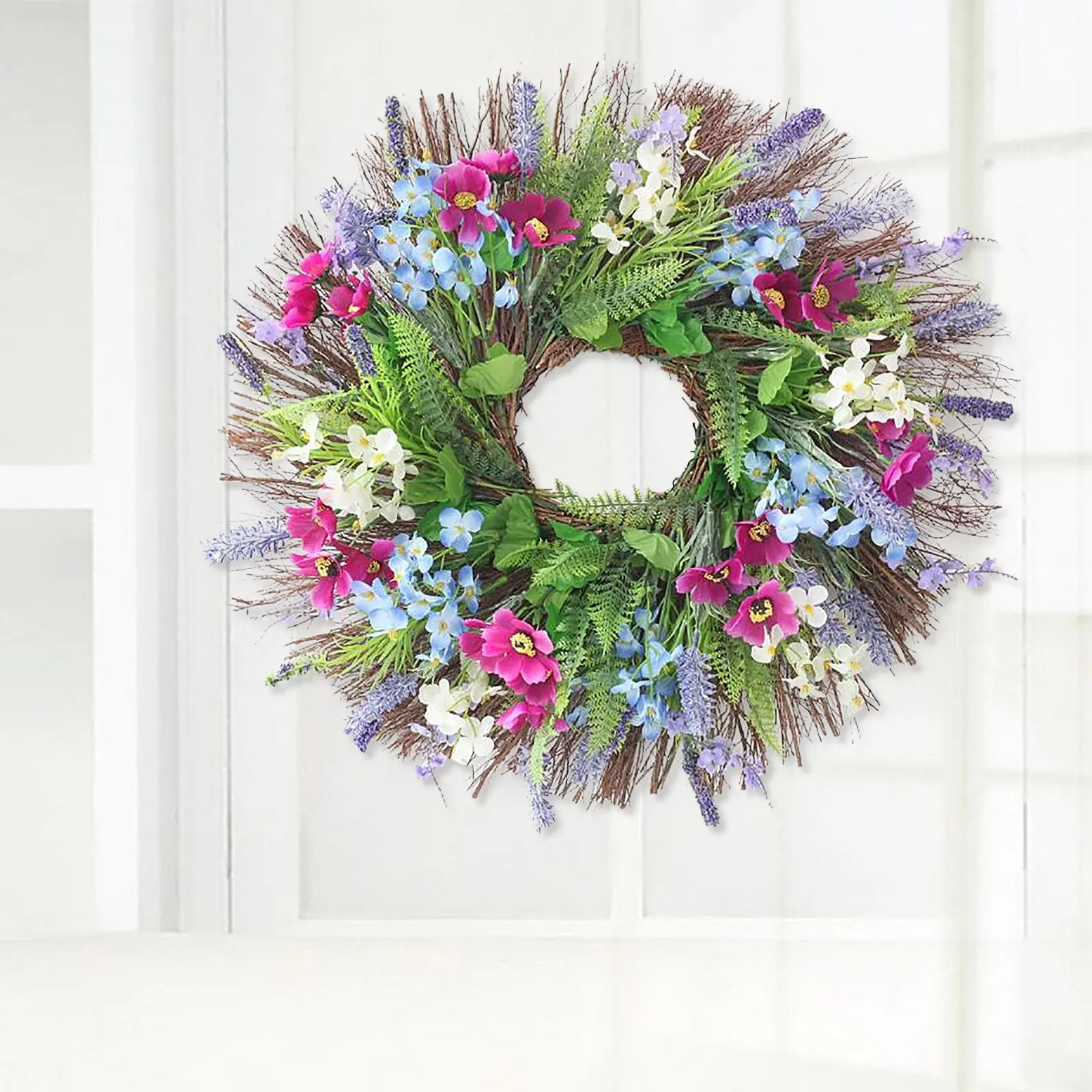 Искусственная Гирлянда для дома венок лаванды входной двери настенный висячий