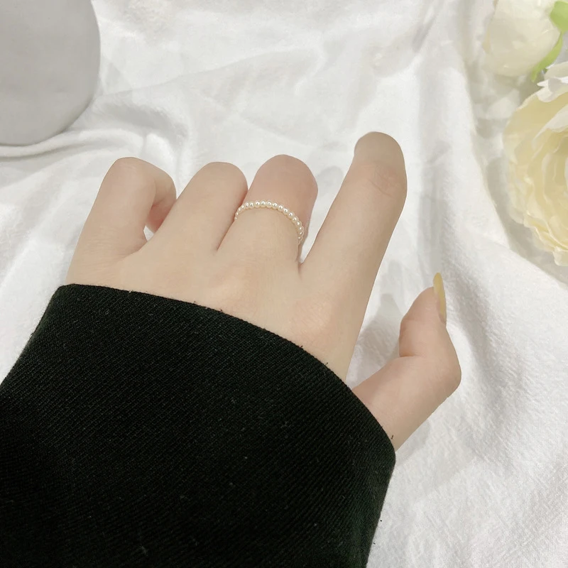 Кольца с жемчужными бусинами для женщин искусственный жемчуг минималистичное