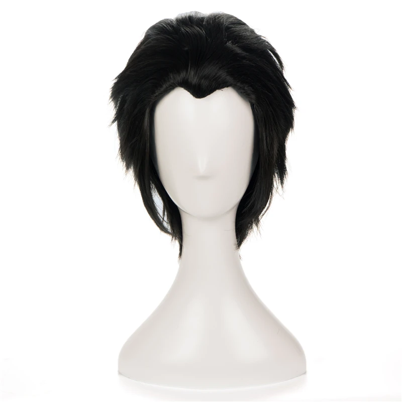 Аниме Юри! Парик для косплея на ледяной Katsuki Yuuri короткие черные термостойкие