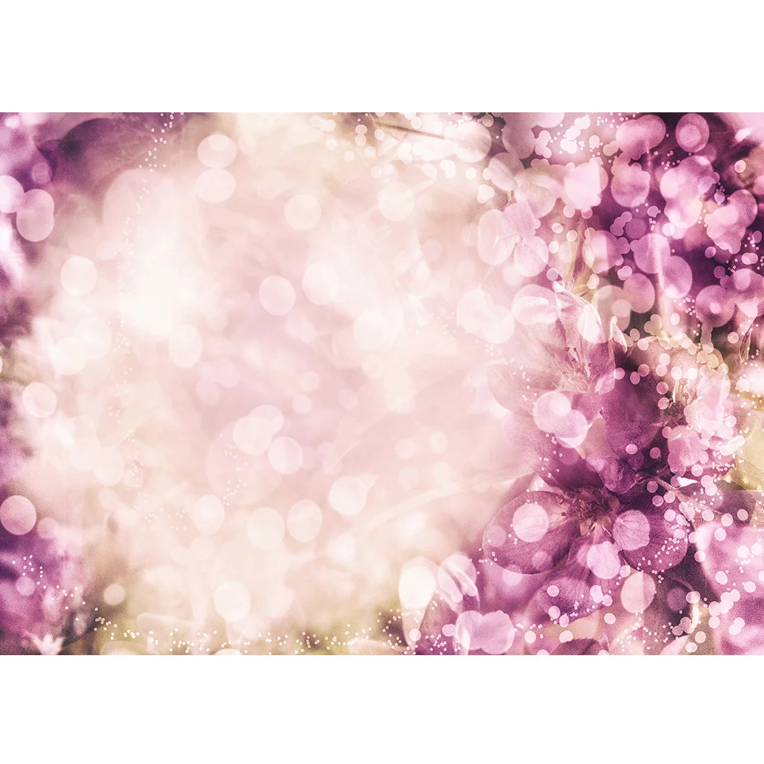 Фотофон с блестками в горошек для фотосессии изображением цветов и мечтательных