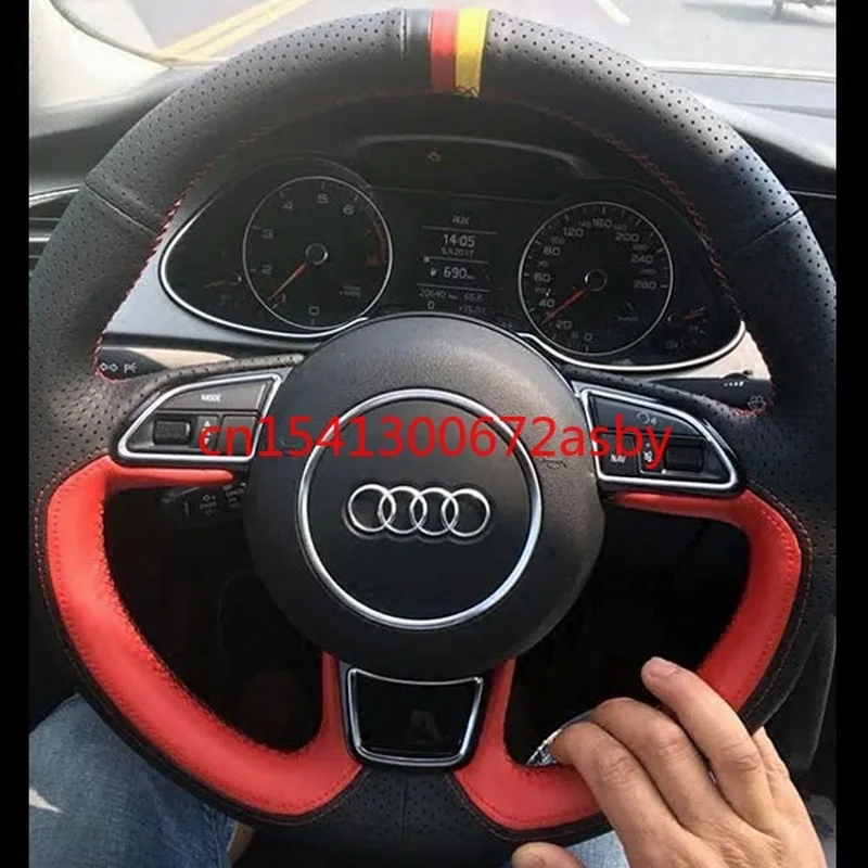 

Для Audi старый A6L/A4L/A1/A5/A7 новинки Q3/Q5/Q7S8 из серии "сделай сам" замшевые специальный чехол рулевого колеса автомобиля