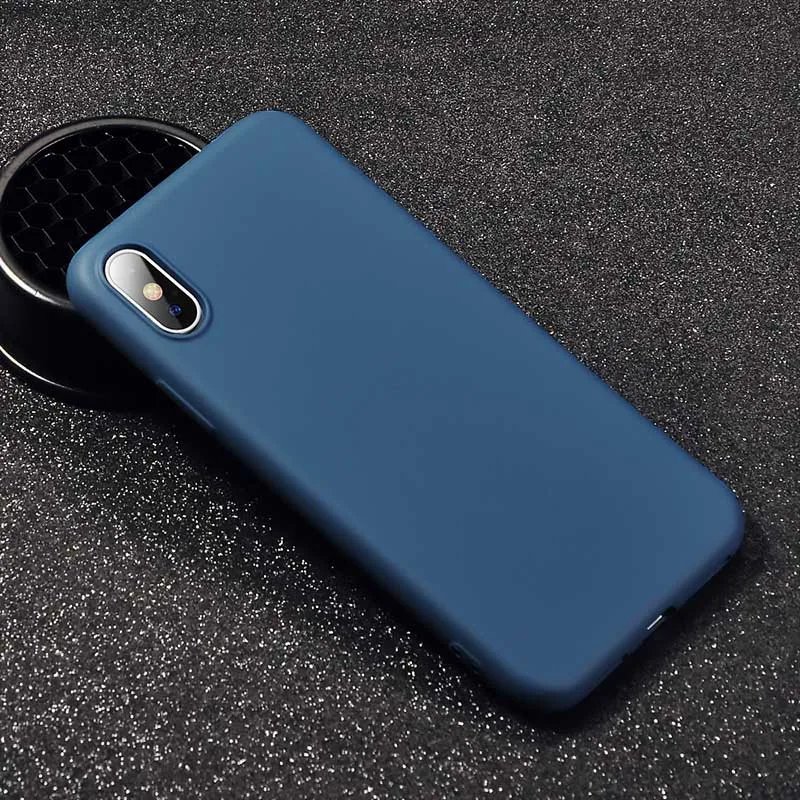 Royal blue Противоударные резиновые чехлы для телефонов для iPhone 11 Pro Max 7 8 6 6s Plus жидкий силиконовый мягкий чехол из ТПУ для iPhone XS Max XR X Case - Цвет: Royal blue