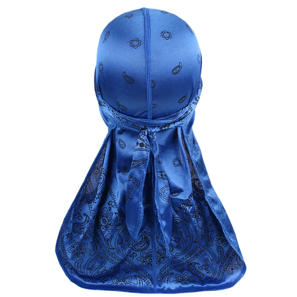 Повязка на голову Мужская с принтом Durag яркая мягкая регулируемая для уличных