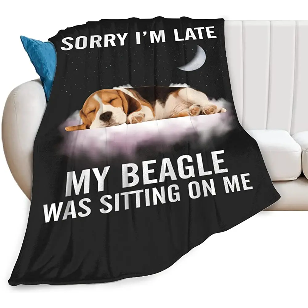 

Извините, я поздно, мой Бигль сидел на мне, дизайн собаки, Фланелевое пушистое полностью флисовое роскошное покрывало, плюшевое мягкое и уют...