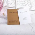 20 шт., 7x9 см, витрина для браслета, создание желания, печать текста, крафт-бумага, карта, подвесная цена, искусственная упаковка для ювелирных изделий ручной работы