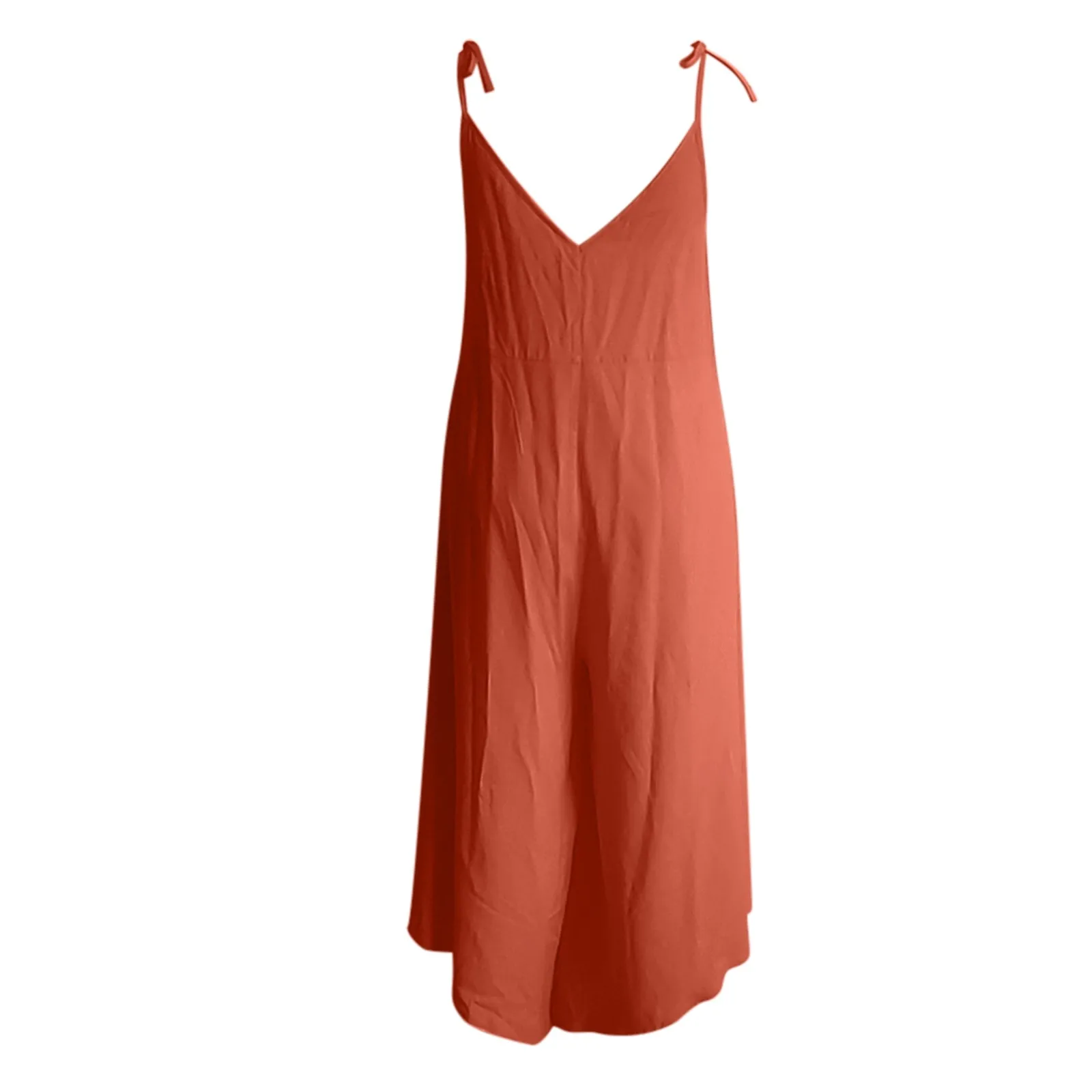 

2021 Rompers Women Jumpsuits Summer Solid Sleeveless Playsuits Sexy Wide Leg Pants Female Casual Loose V Neck Overalls Plus Size