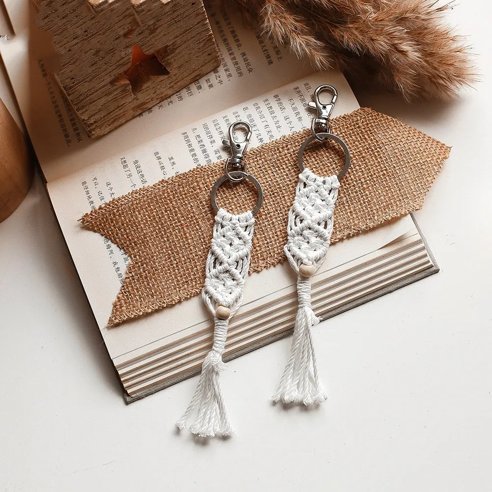 Модный тканый металлический брелок в скандинавском стиле новинка с бахромой