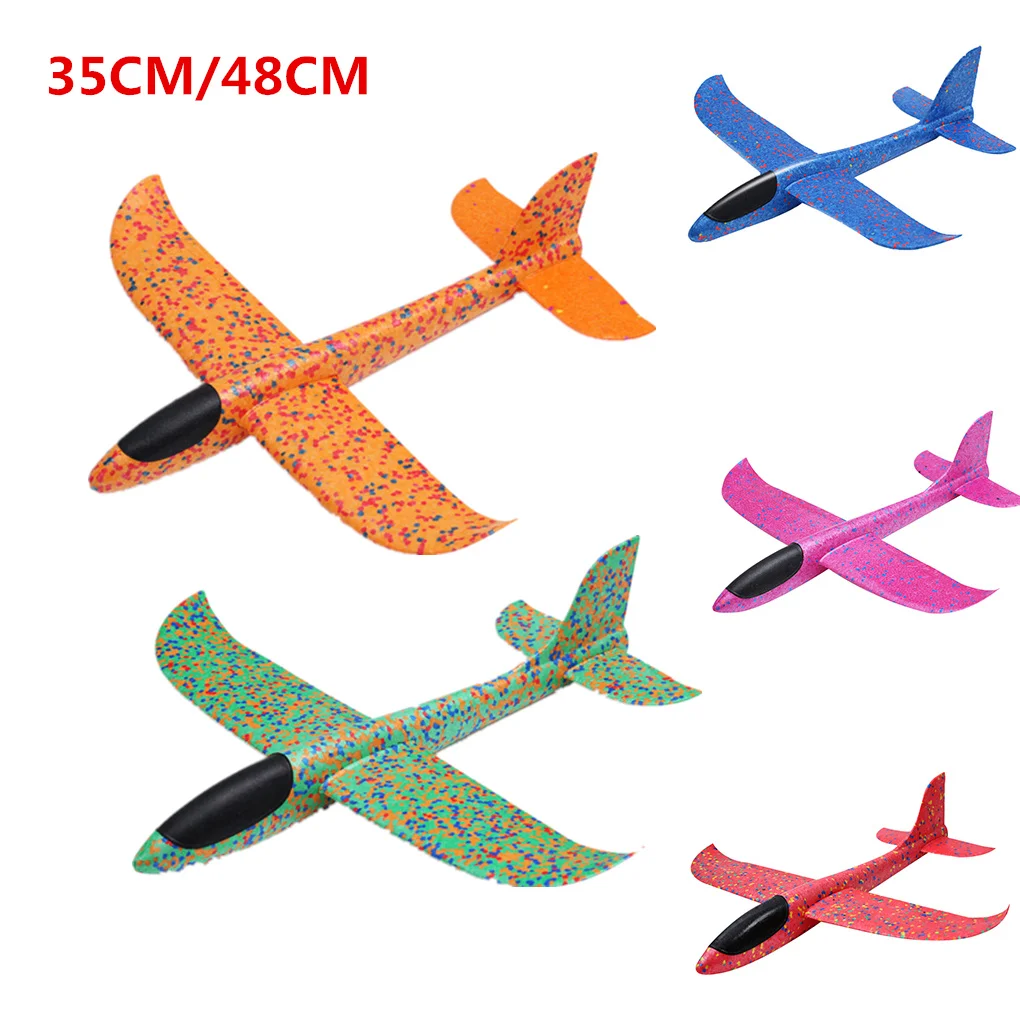 35cm EPP Hand Throw Airplane Launch Glider Funny Throwing Soaring Planes Model Party Supplies Boys Girls Kid Toy
